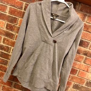 Sweater with wrap v-neckline